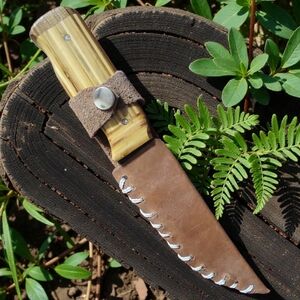 Handcrafted Grey Fox Original Hardwood Kitchen Butcher Hunting Knive Wood Steel